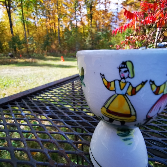 Vintage Japan Double Ended Ceramic Egg Cup - Picture 2 of 14